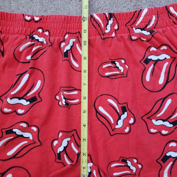 Rolling Stones Pajama Shorts Sleepwear Logo Pockets Juniors Size XL (16-18) - Picture 4 of 8
